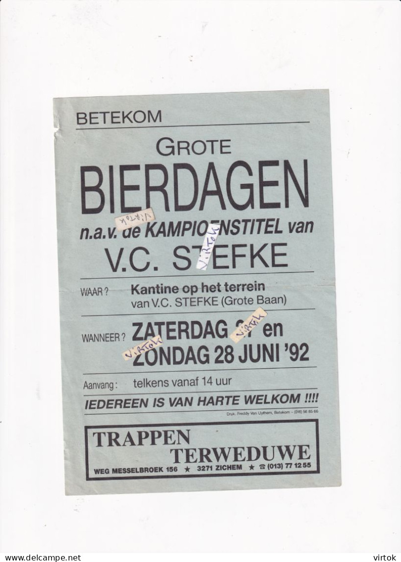 Betekom ( Begijnendijk ) :  Grote bierdagen : kantine op het terrein V.C. STEFKE   22 x 15 cm