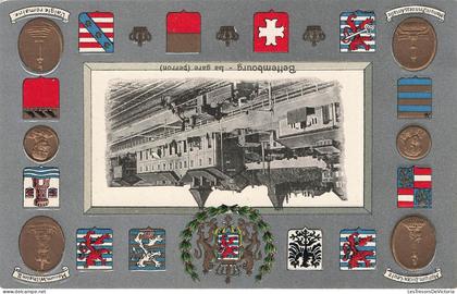 [-15%] LUXEMBOURG - Bettembourg - La gare (perron) - Monum.Dickx-Leutz - Wilhelm II Monum - Carte postale ancienne