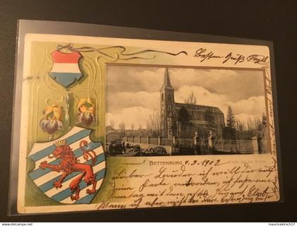 Luxembourg Luxemburg Bettembourg ˋBettenburgˋ drapeau 1905