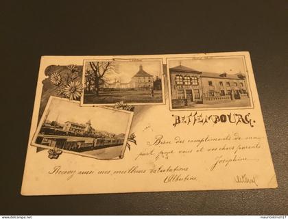 Luxembourg Luxemburg carte postale Bettembourg gare station train 1903