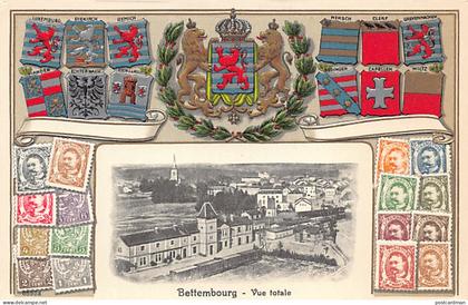 Luxembourg - BETTEMBOURG - Carte postale philatélique - Vue totale - Ed. H. Guggenheim 6275