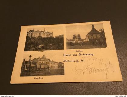 Luxembourg Luxemburg carte postale Bettembourg gare station train 1899