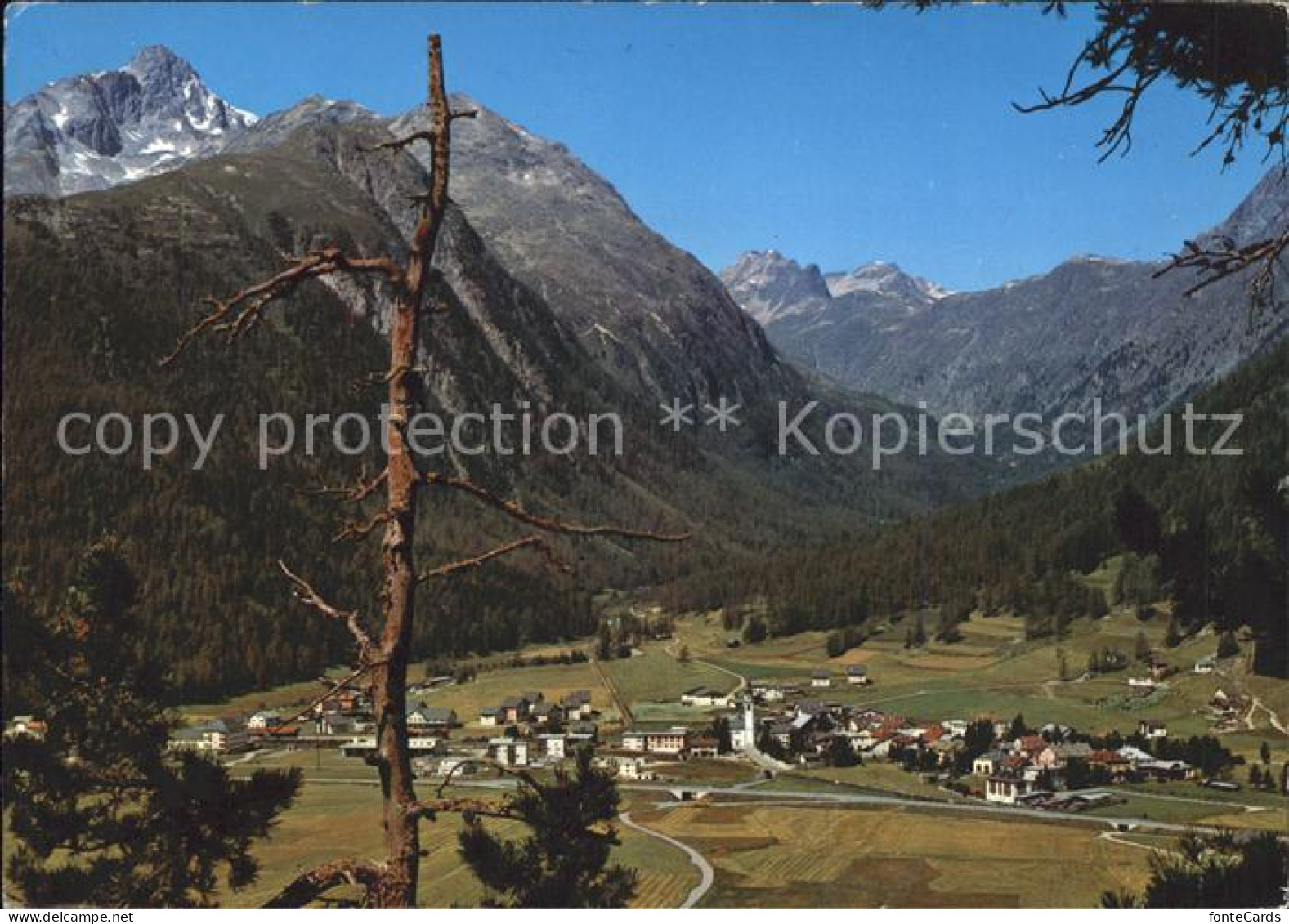 Bever Maloja mit Val Bever Piz Ot und La Piramida
