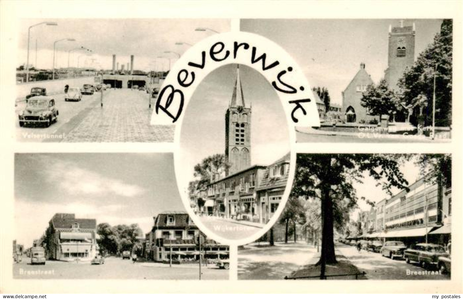 Beverwijk Beverwyk NL Velertunnel Wijkerstraat Breestraat Kirche Strassenszene A
