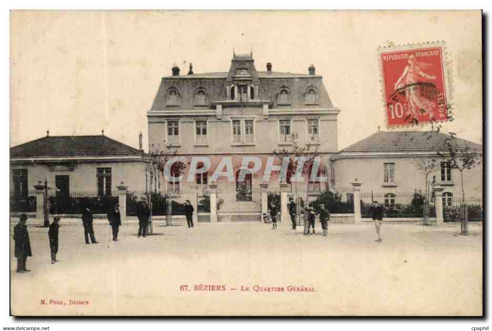 Beziers CPA Le quartier general