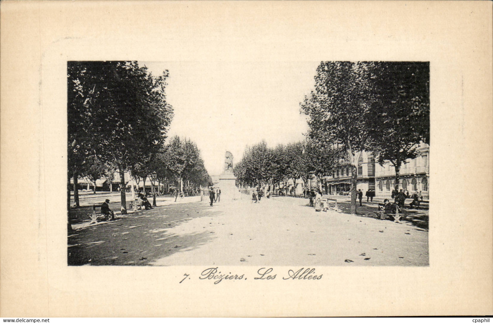 Beziers CPA Les allees