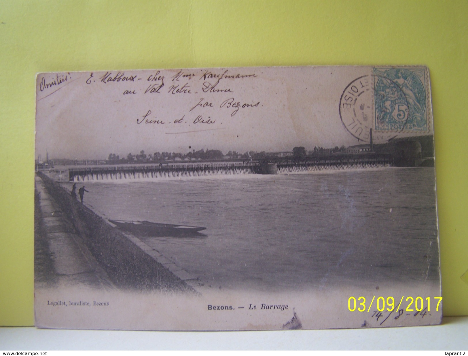 BEZONS (VAL D'OISE) LE BARRAGE.