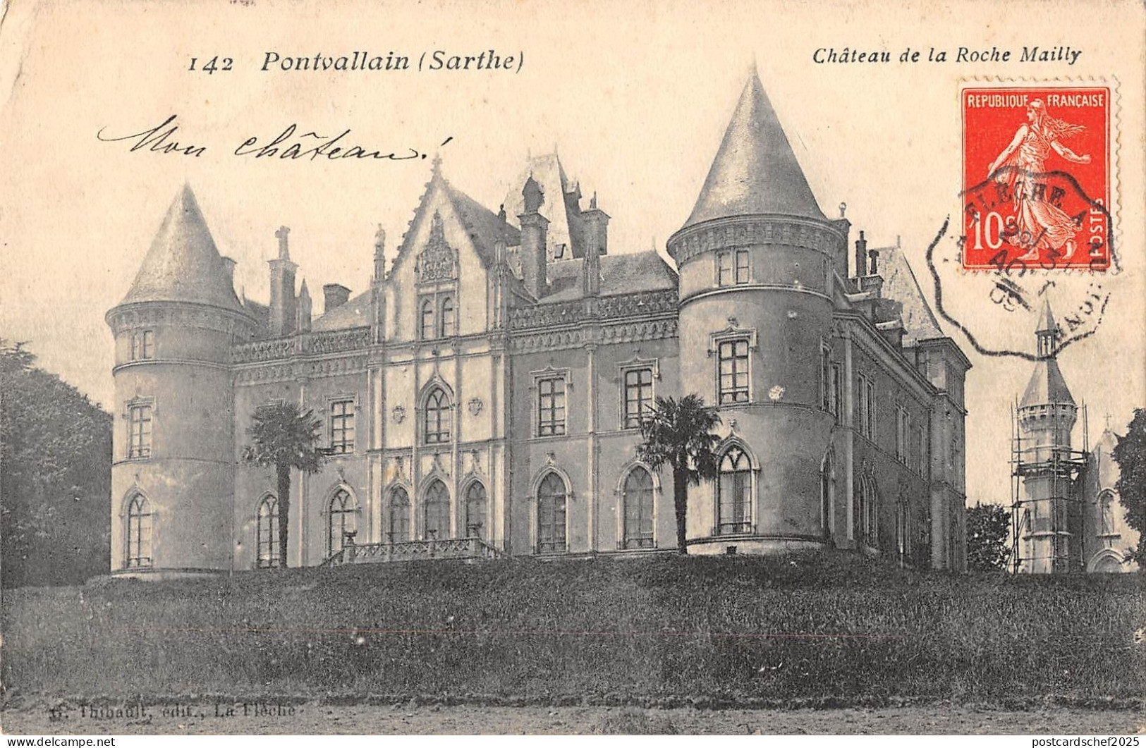 BF10085 pontvallain sarthe chateau de la roche mailly france       France