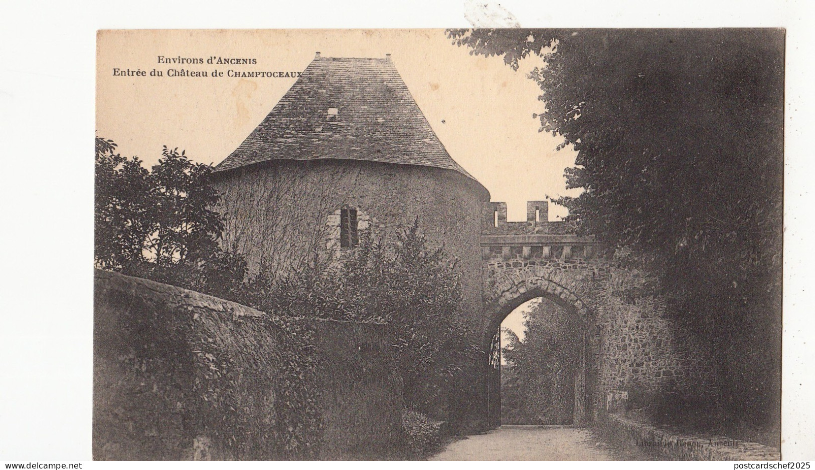 BF12218 chateau de champtoceaux entree france front/back image