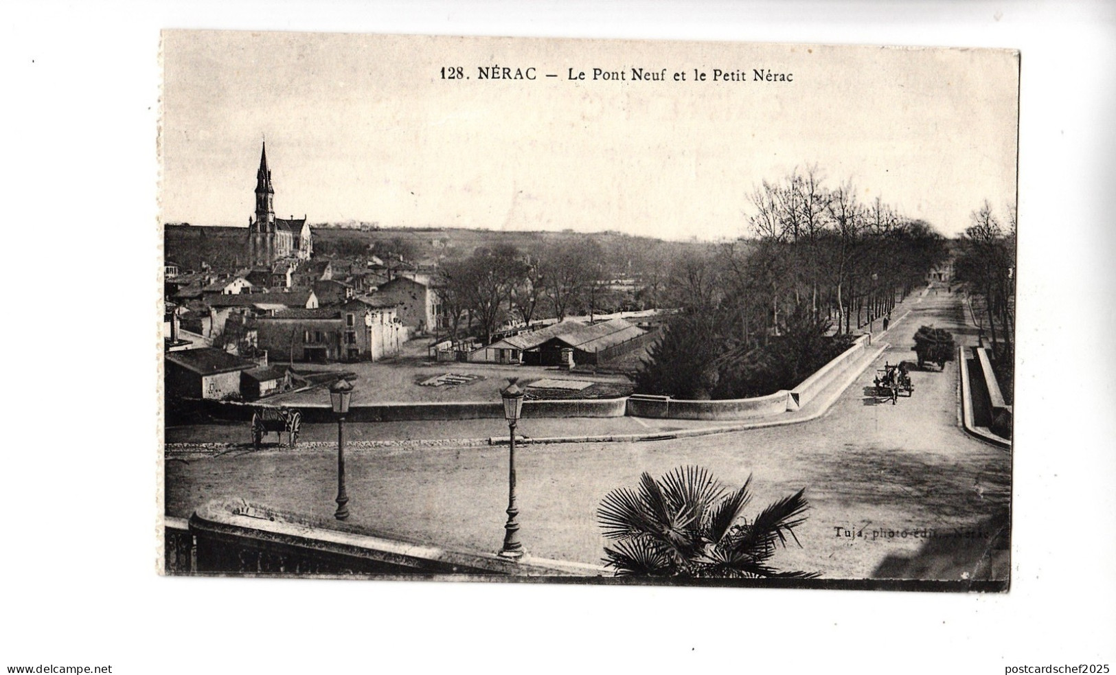 BF16239 nerac le pont neuf et le petit nerac  france front/back image