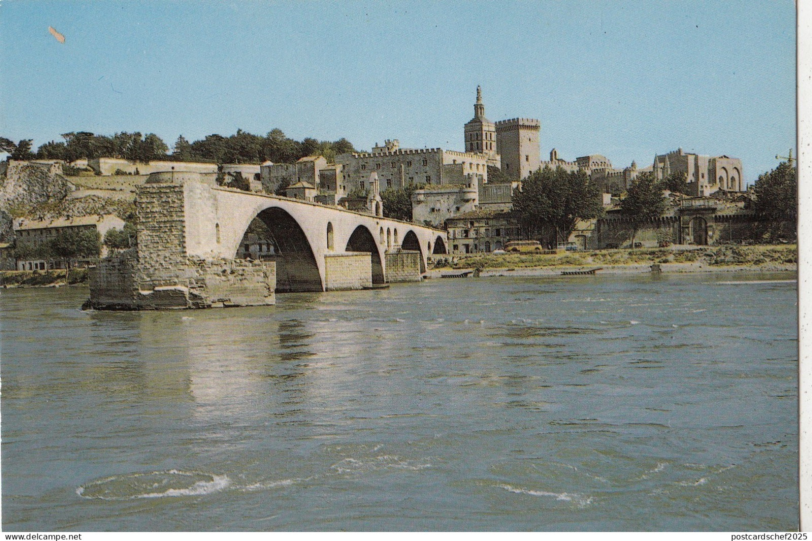 BF24528 avignon le pont saint benezet palais des papes  france  front/back image
