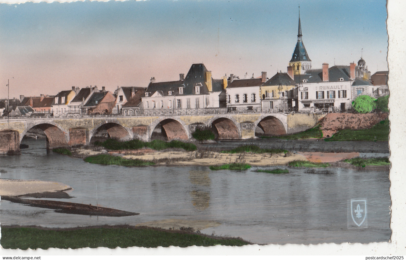 BF25832 selles sur cher l et cher le pont sur le cher france front/back image