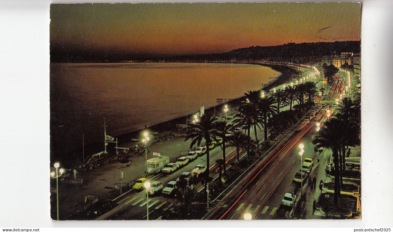 BF28761 nice la nuit la promenade des anglais  france  front/back image