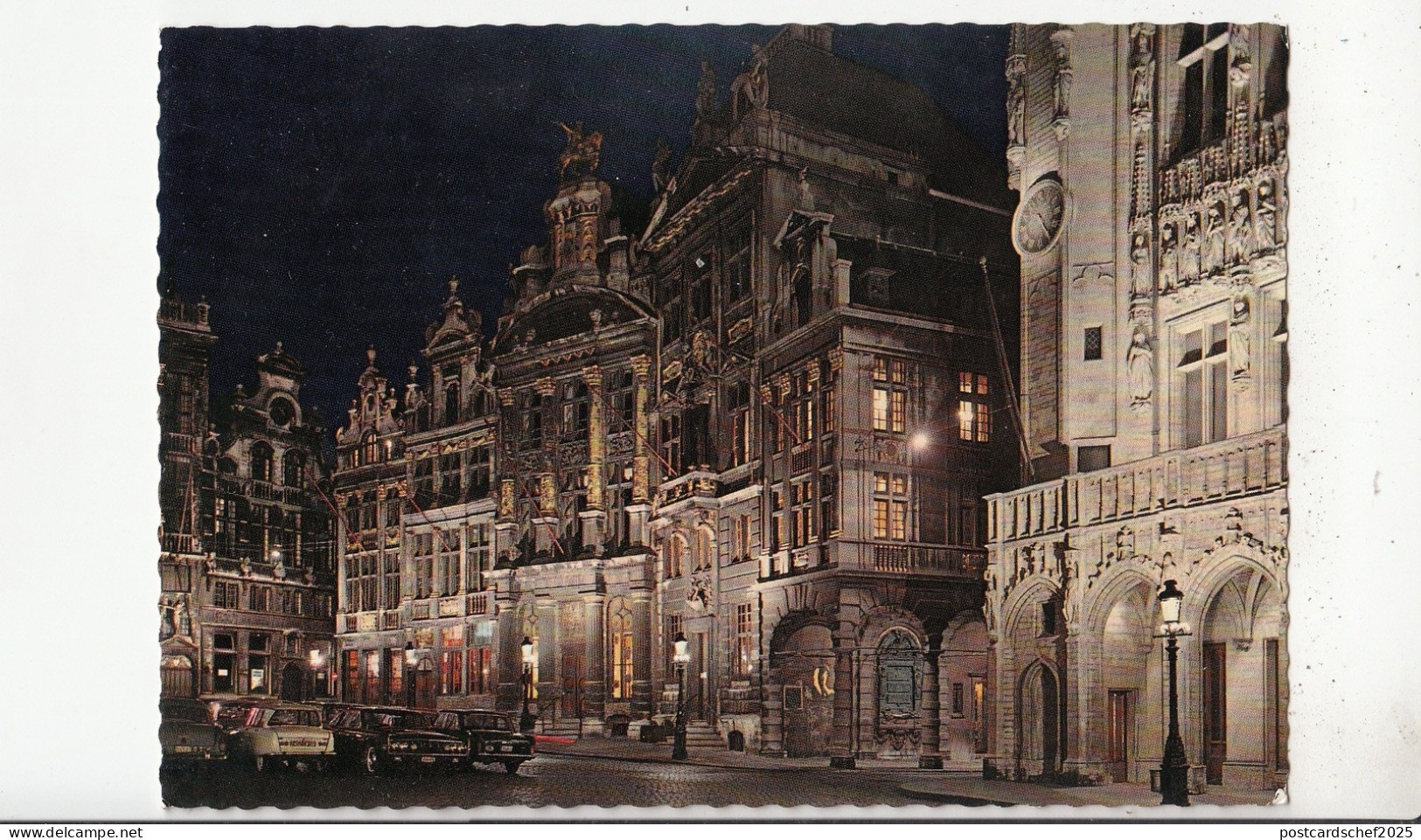 BF29391 bruxelles un coin de la grand place la nuit belgium   front/back image