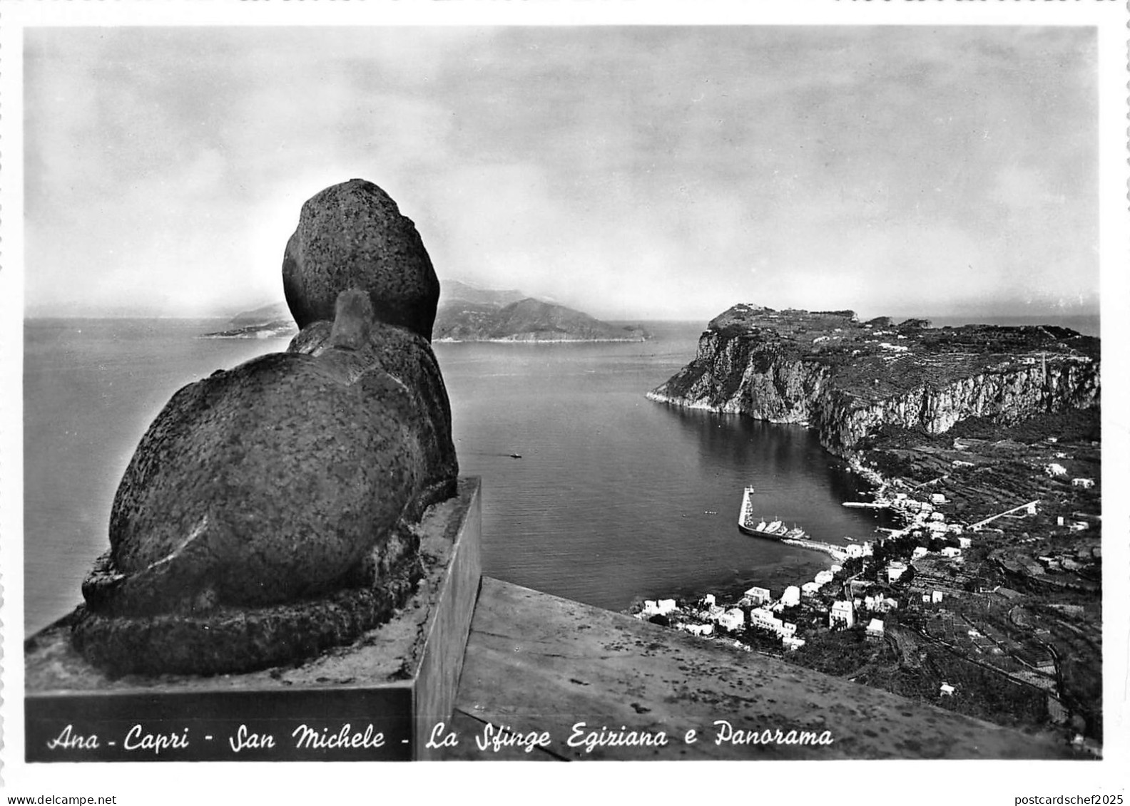 BF34116 la sfinge eguzuana e panor  ana capri san michelle italy front/back scan
