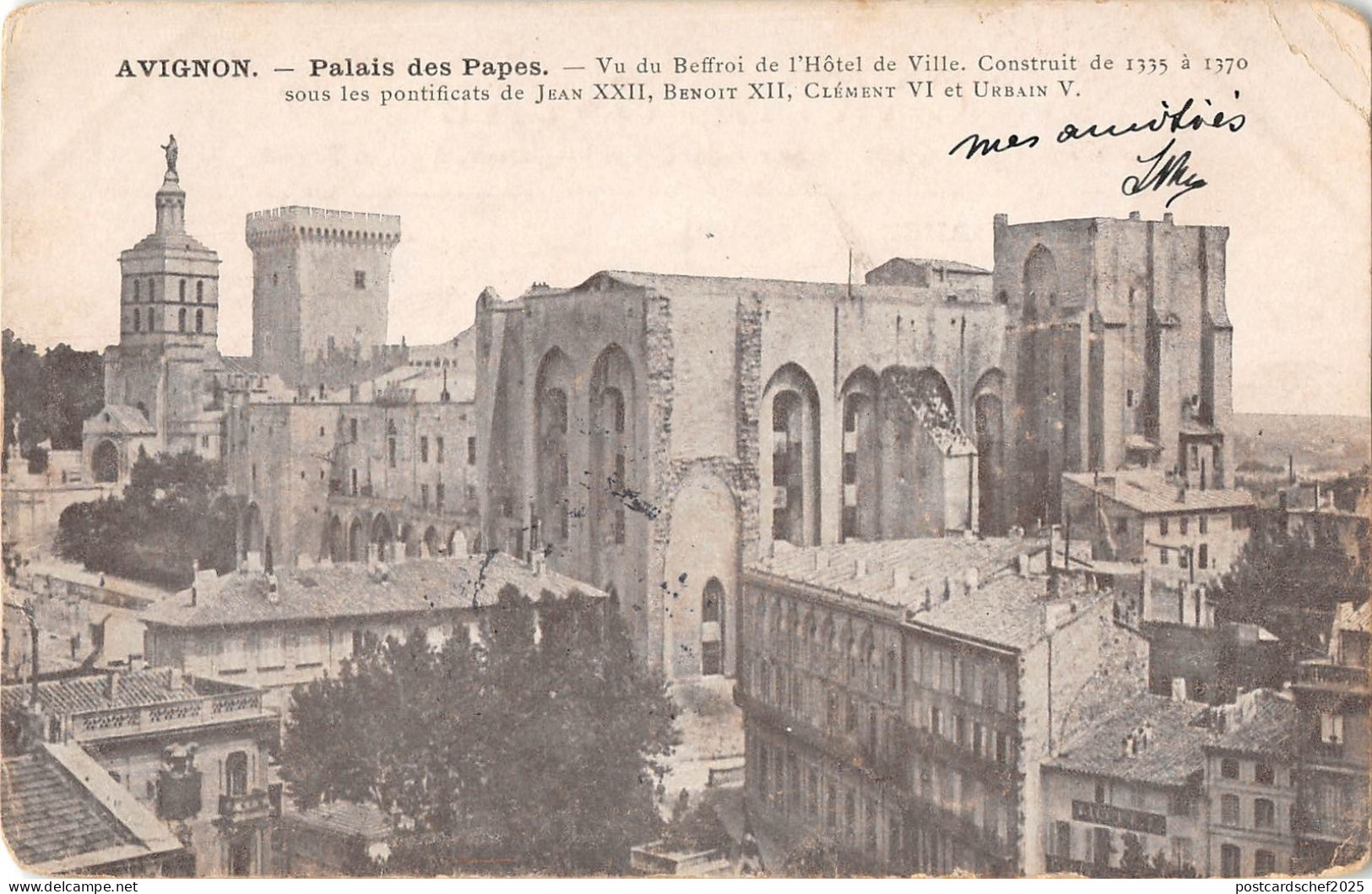BF5454 palais des papes avignon france       France