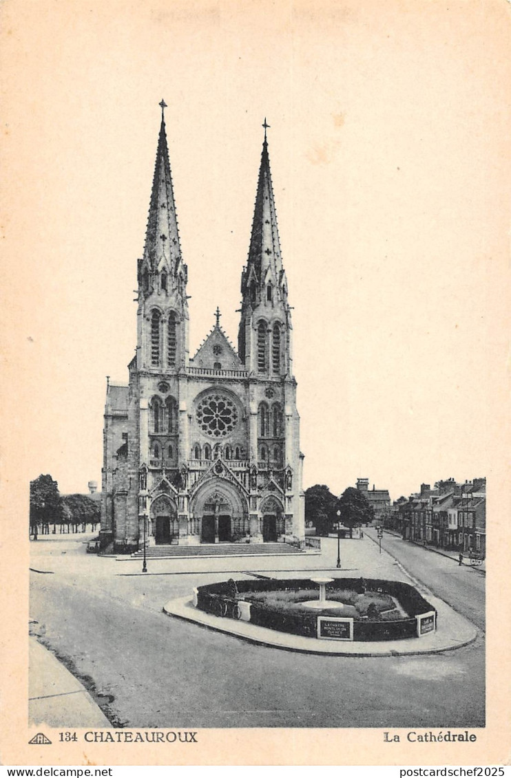 BF7558 chateauroux la cathedrale france     France