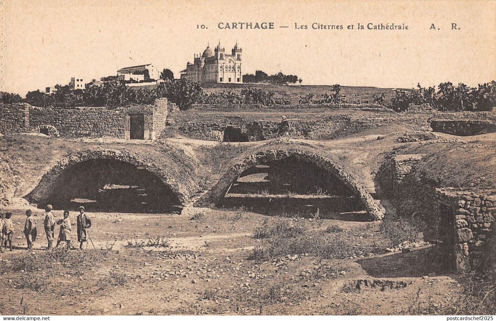 BF9095 les citernes et la cathedrale carthage tunisia   Tunisia