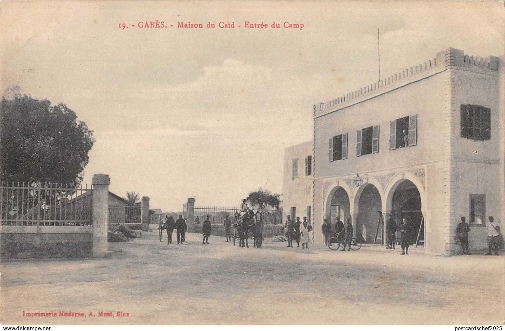 BF9209 gabes maison du caid entree du camp types tunisia    Tunisia