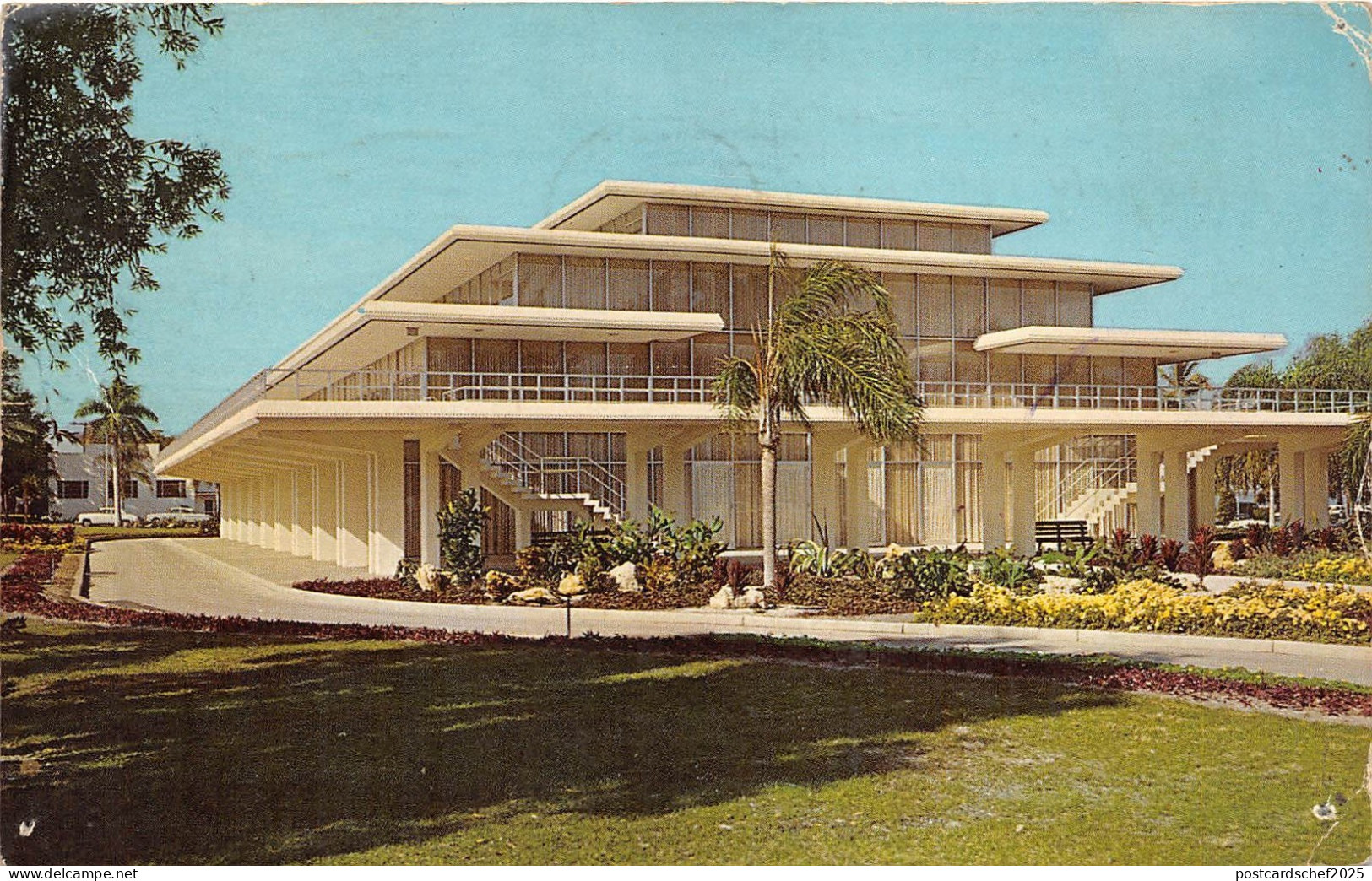 BG13912 tropical plantings municipal auditorium bradenton florida   usa