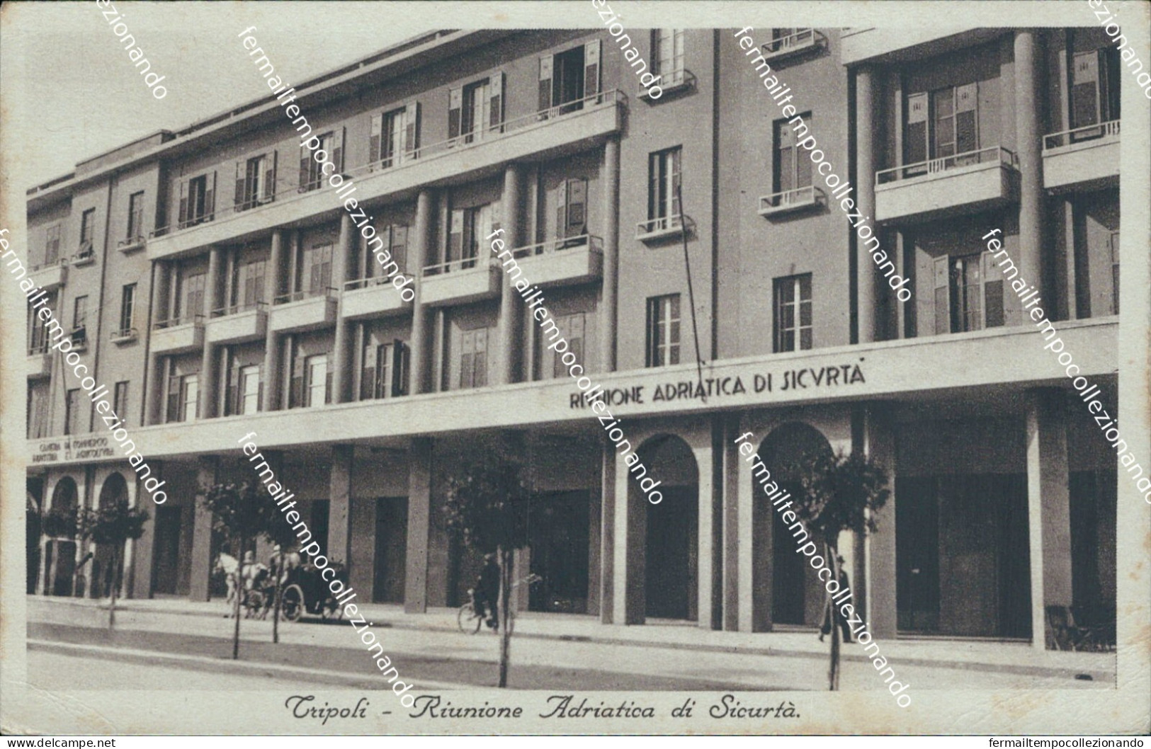 bg211 cartolina ex colonie  tripoli riunione adriatica di sicurita' libia 1936