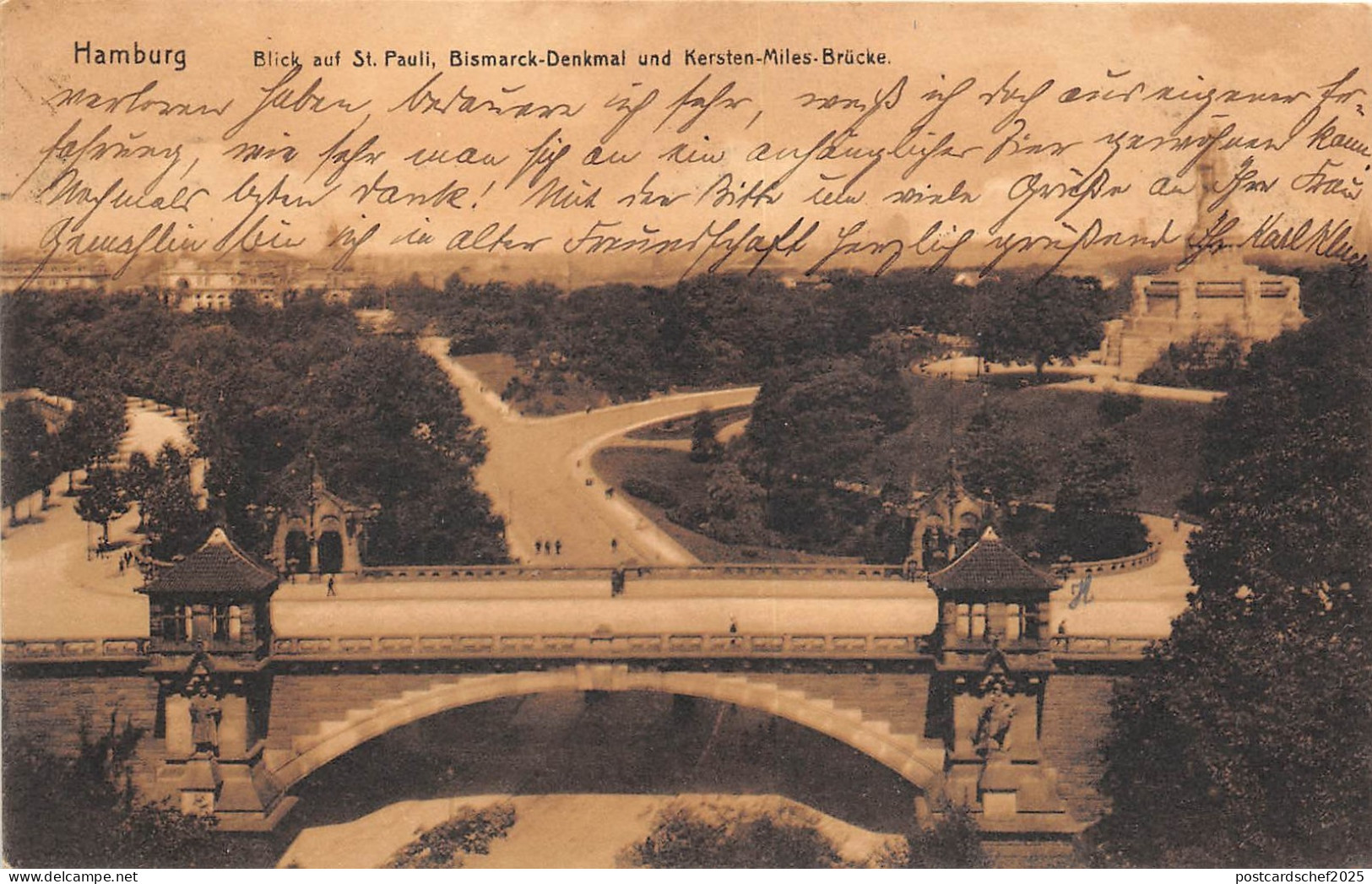 BG26241 hamburg blick auf st pauli bismark denkmal   germany