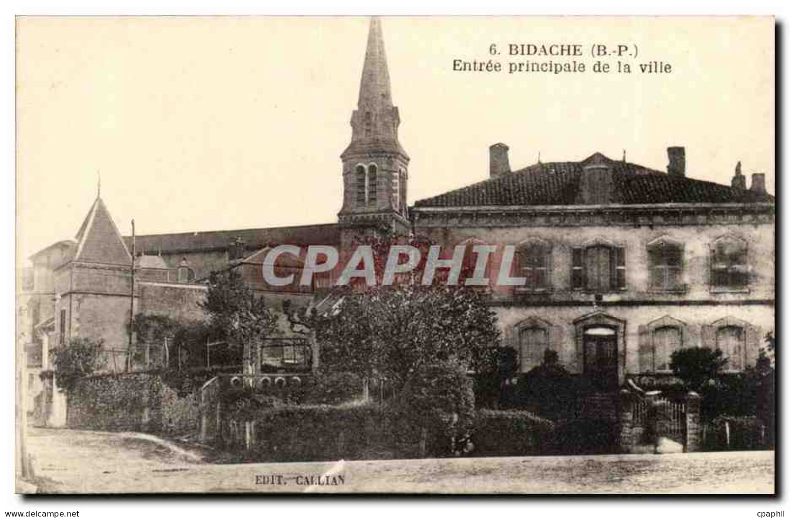 Bidache CPA Entree principale de la ville