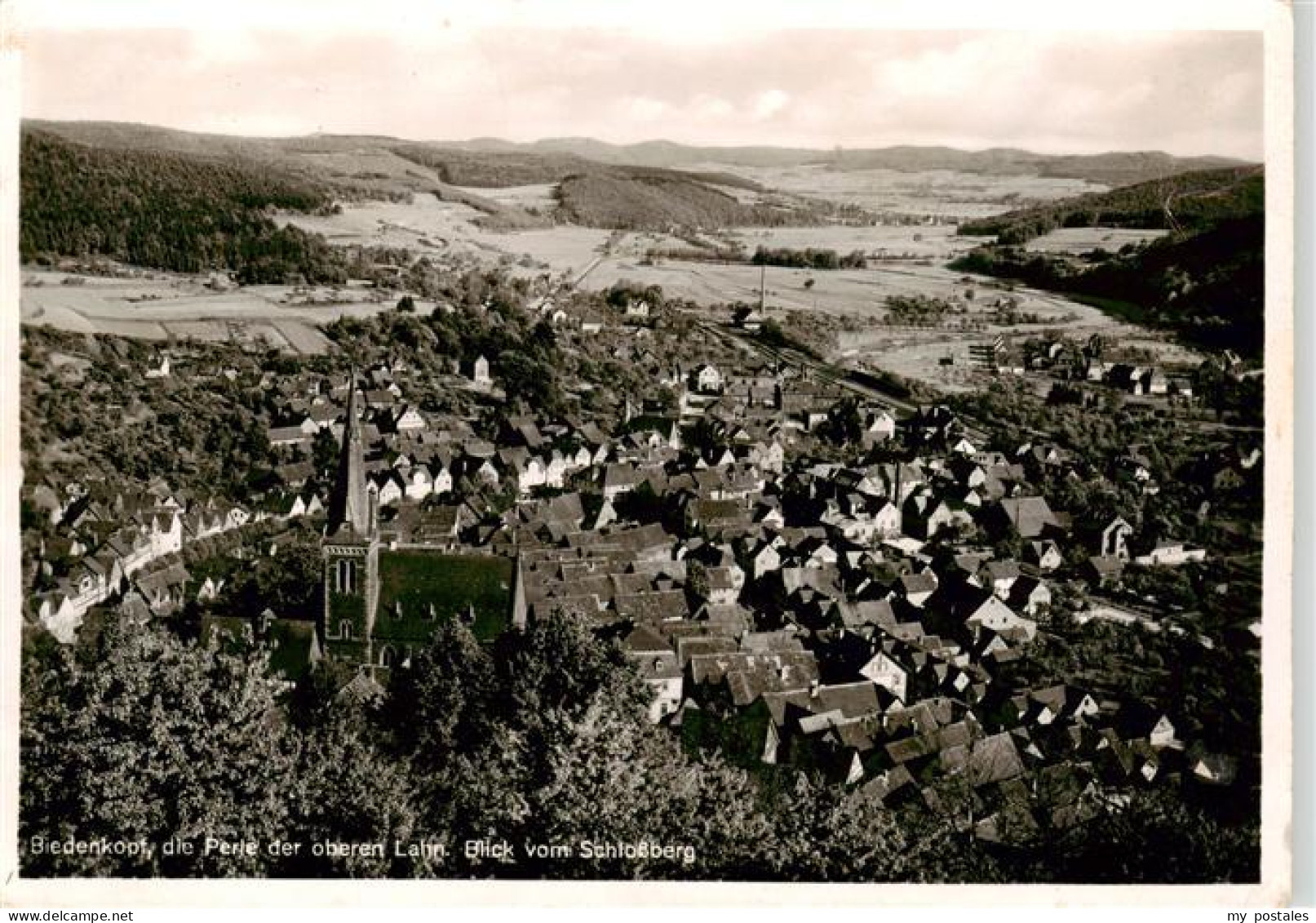 Biedenkopf Lahn Lahnpartie Blick vom Schlossberg
