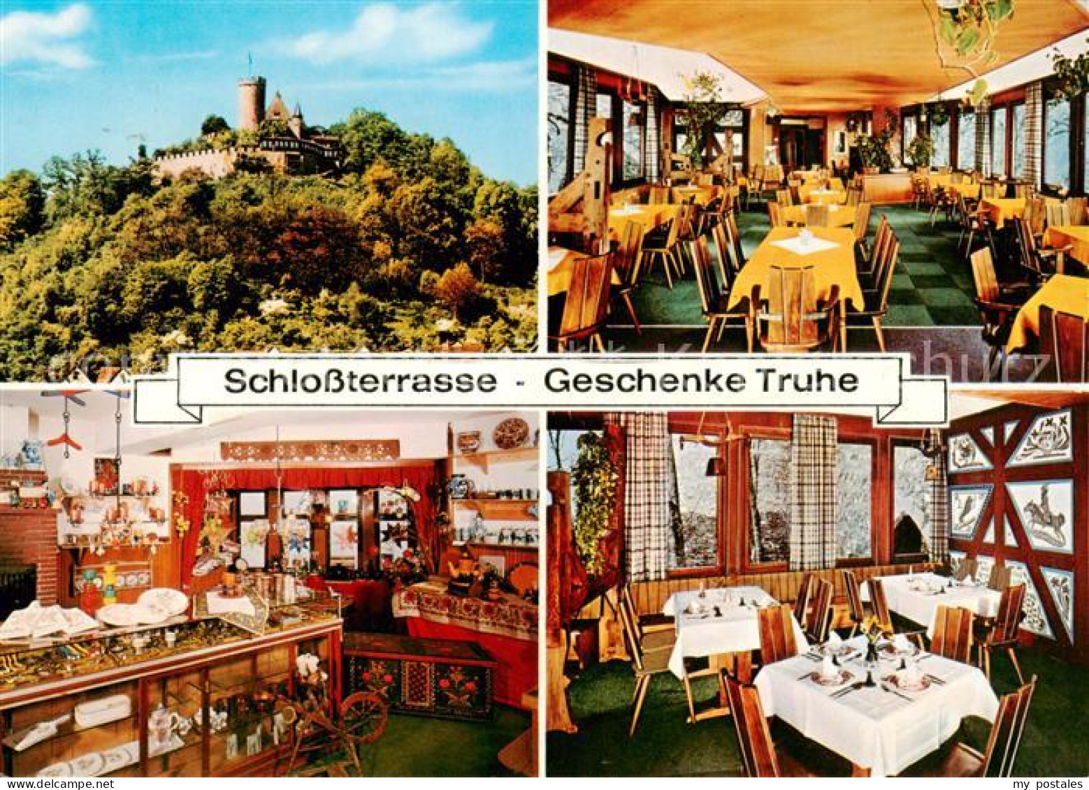 Biedenkopf Lahn Schlossterrasse Gastraum Geschenke Truhe