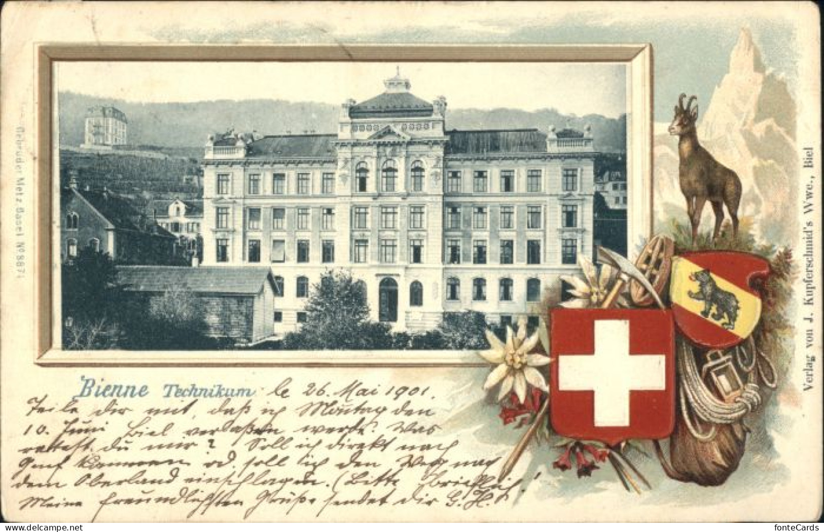 Biel Bienne Biel Praegedruck Technikum