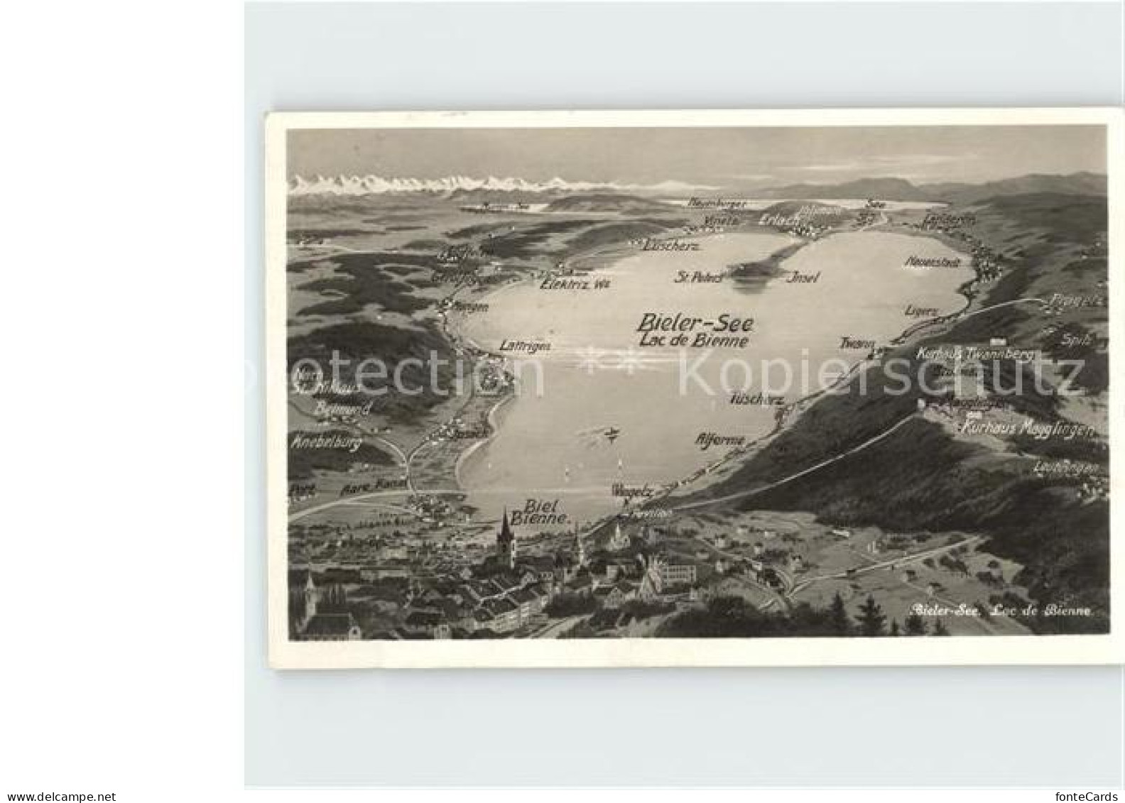 Bielersee Panoramakarte
