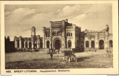 CPA Brest Litowsk Weißrussland, Hauptbahnhof