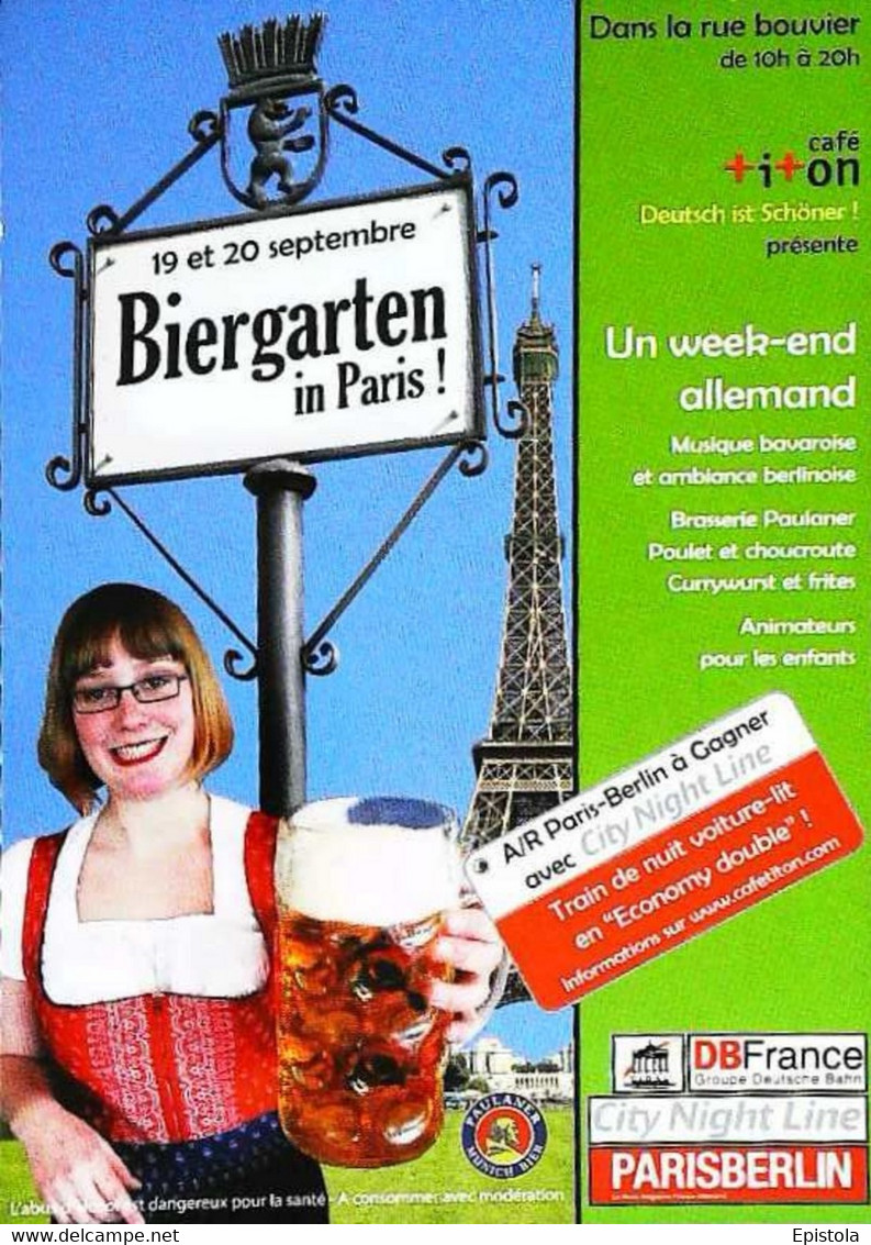 ► Biergarten in Paris  Tour Eiffel Pinte de bière