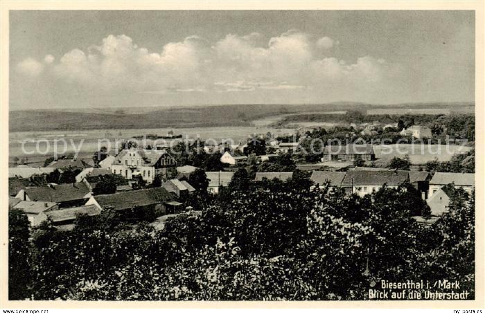 Biesenthal -Bernau Brandenburg Blick auf die Unterstadt