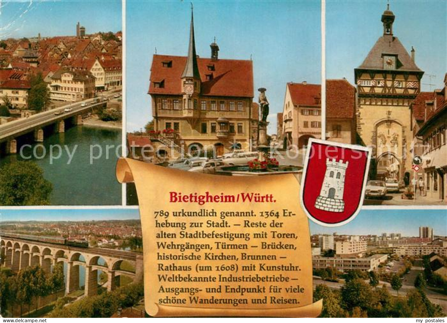 Bietigheim-Bissingen Bruecken Rathaus Stadtturm Viadukt