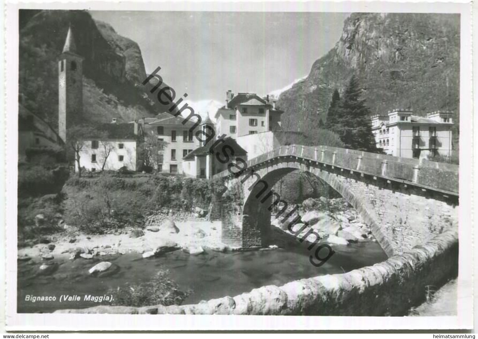 Bignasco - Valle Maggia - Foto-Ansichtskarte Grossformat - Edizioni W. Tannaz gia Steinemann Locarno