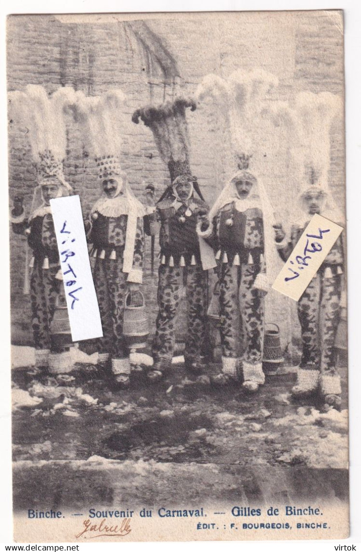 BINCHE : GILLES -souvenir du carnaval  (  ecrit avec timbre 1902 )