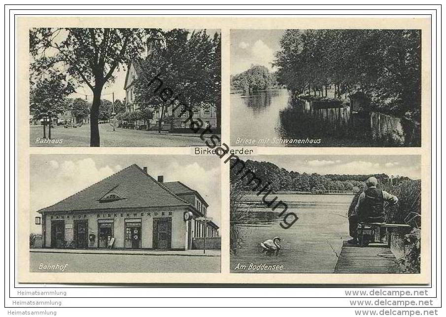 Birkenwerder - Bahnhof - Rathaus - Schwanenhaus ca. 1930