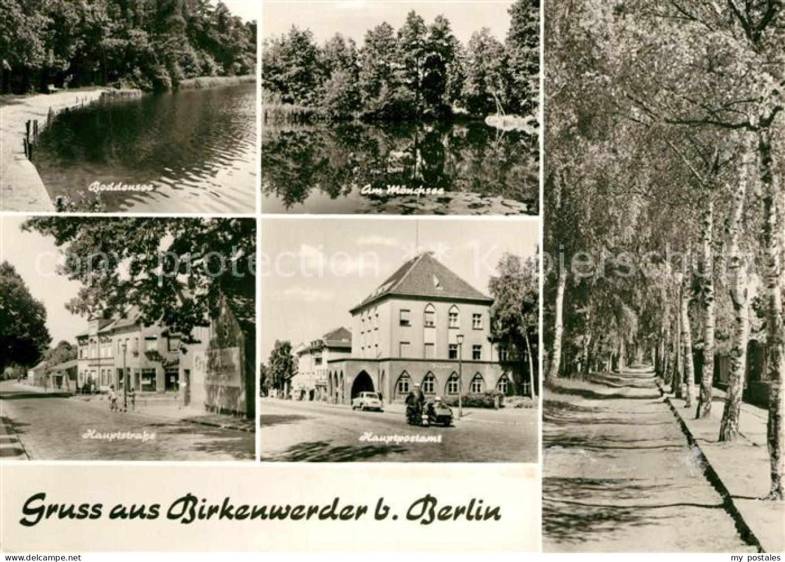 Birkenwerder Boddensee Moenchsee Birkenallee Postamt Hauptstrasse