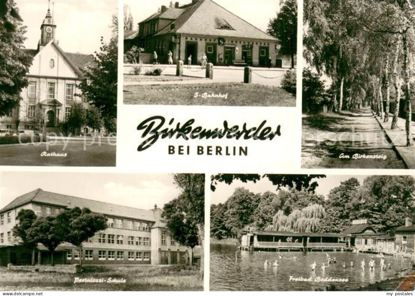 Birkenwerder Rathaus Bahnhof Birkensteig Baumallee Pestalozzi-Schule Freibad Bod