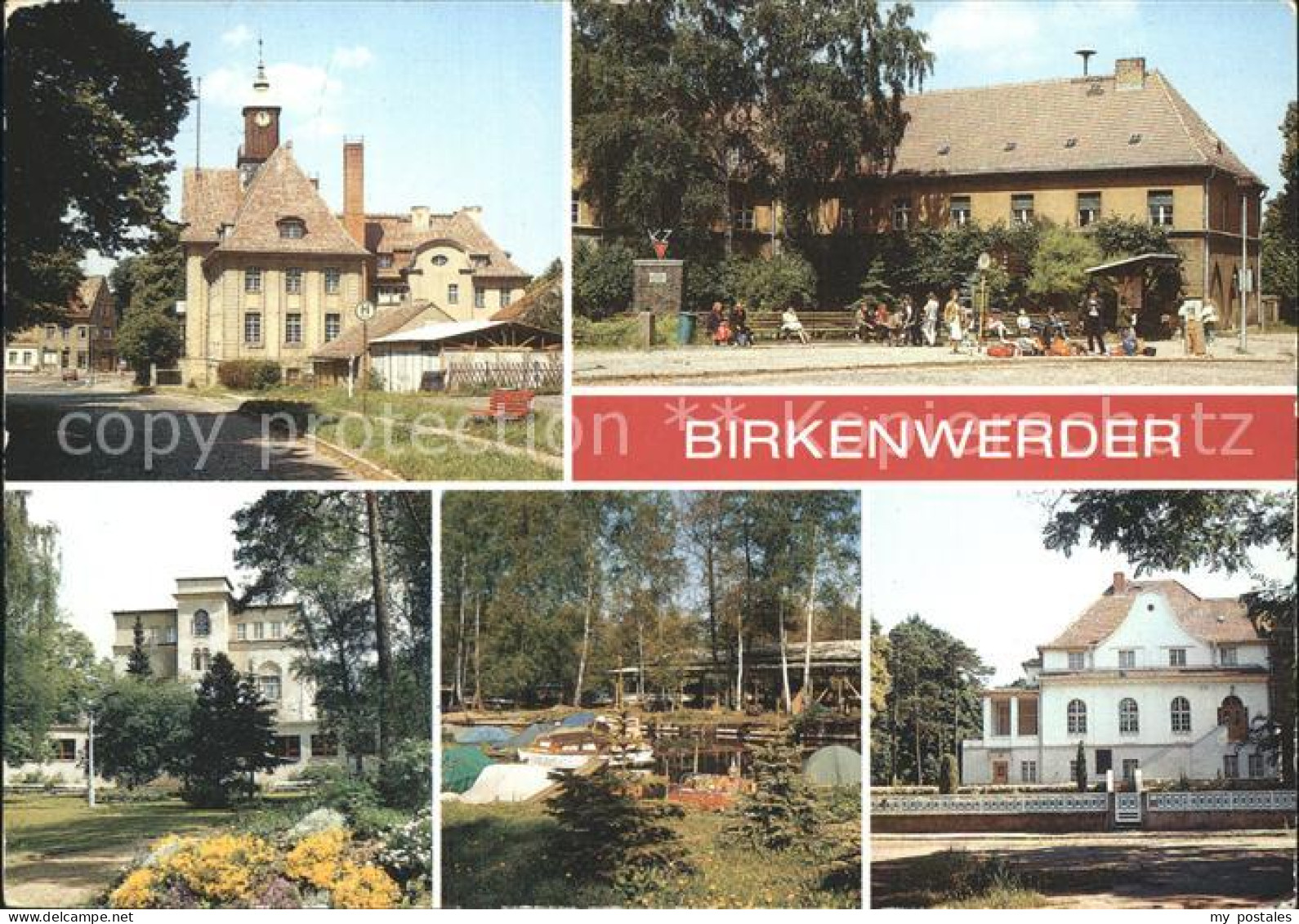 Birkenwerder Rathaus Postamt Ehrenmal Klinik Bootshafen Havel Clara Zetkin Geden