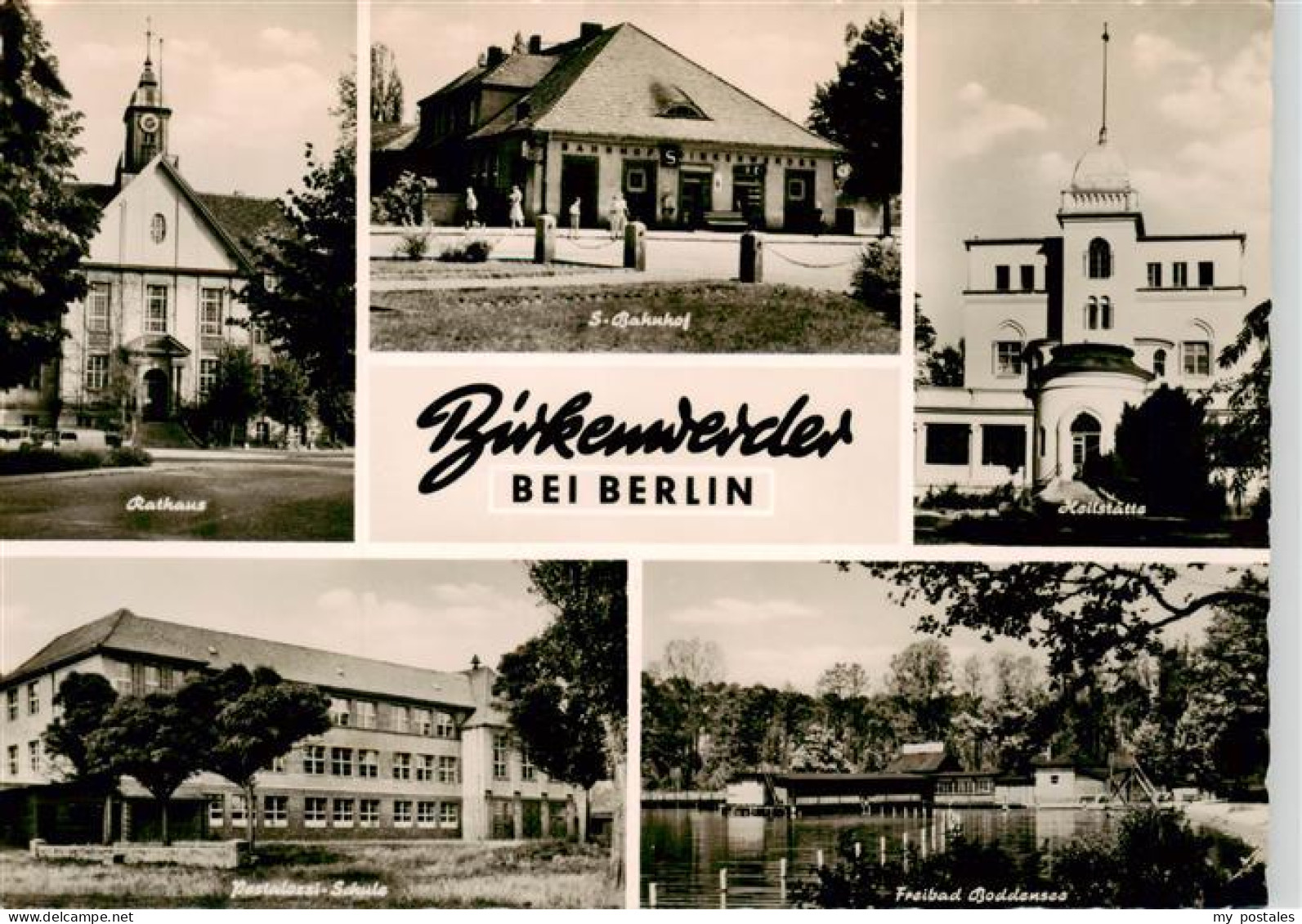 Birkenwerder Rathaus S Bahnhof Heilstaette Pestalozzi Schule Freibad Boddensee