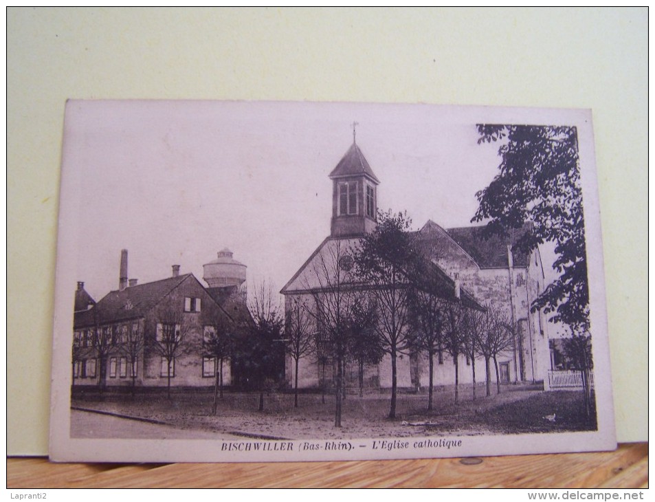 BISCHWILLER (BAS RHIN) L´EGLISE CATHOLIQUE.