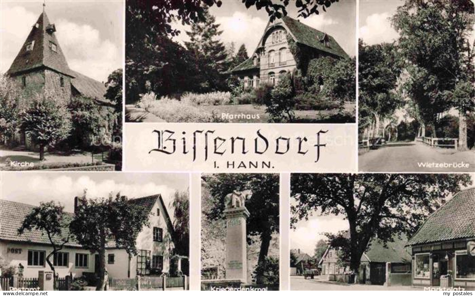 Bissendorf Osnabrueck Kirche Pfarrhaus Wietzebruecke Postamt Kriegerdenkmal Mark