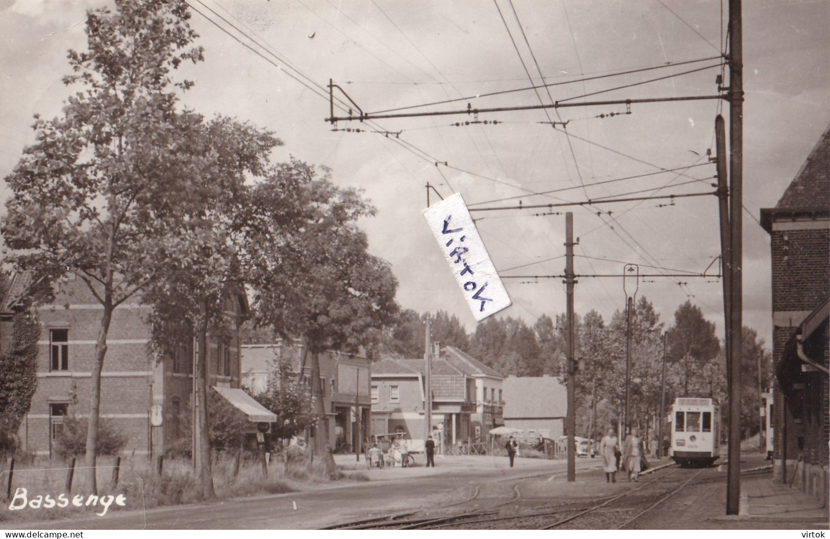 Bitsingen - Bassenge :  TRAM :  ecrit avec timbres (  Gevaert )