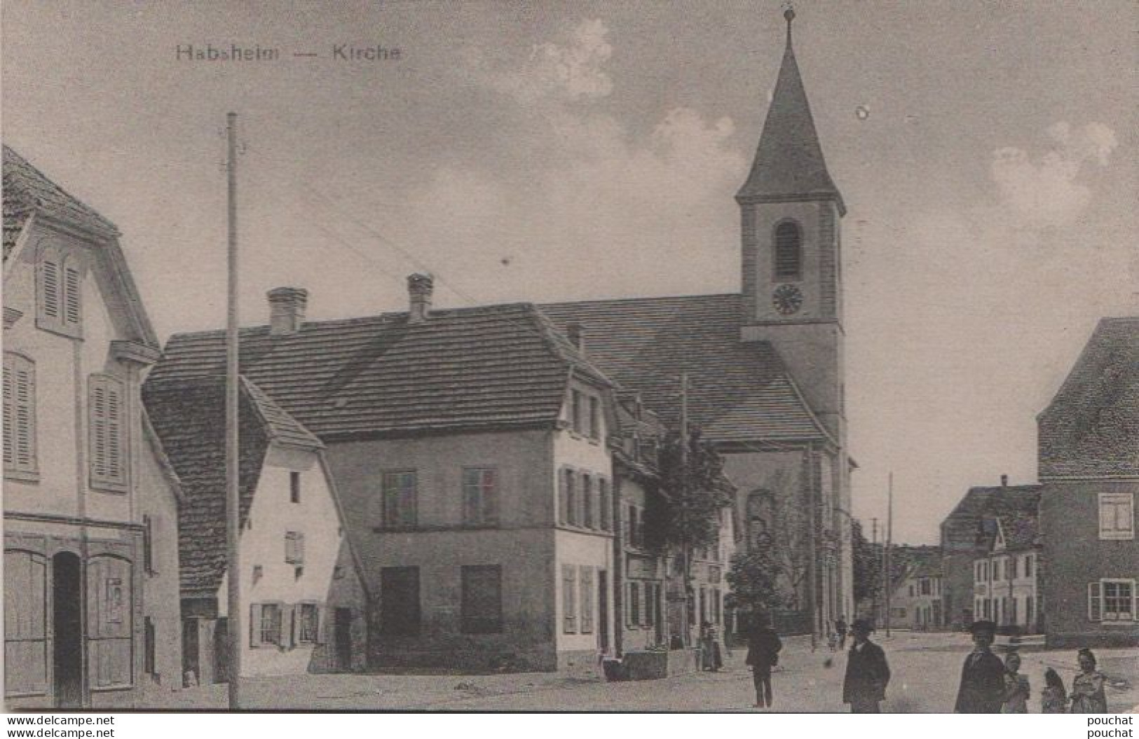 BL-68) HABSHEIM - KIRCHE - ANIMATION - ( 2 SCANS )