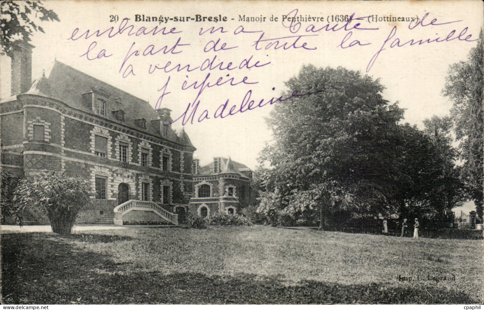 Blangy sur Bresle - Manoir de Penthievre - CPA