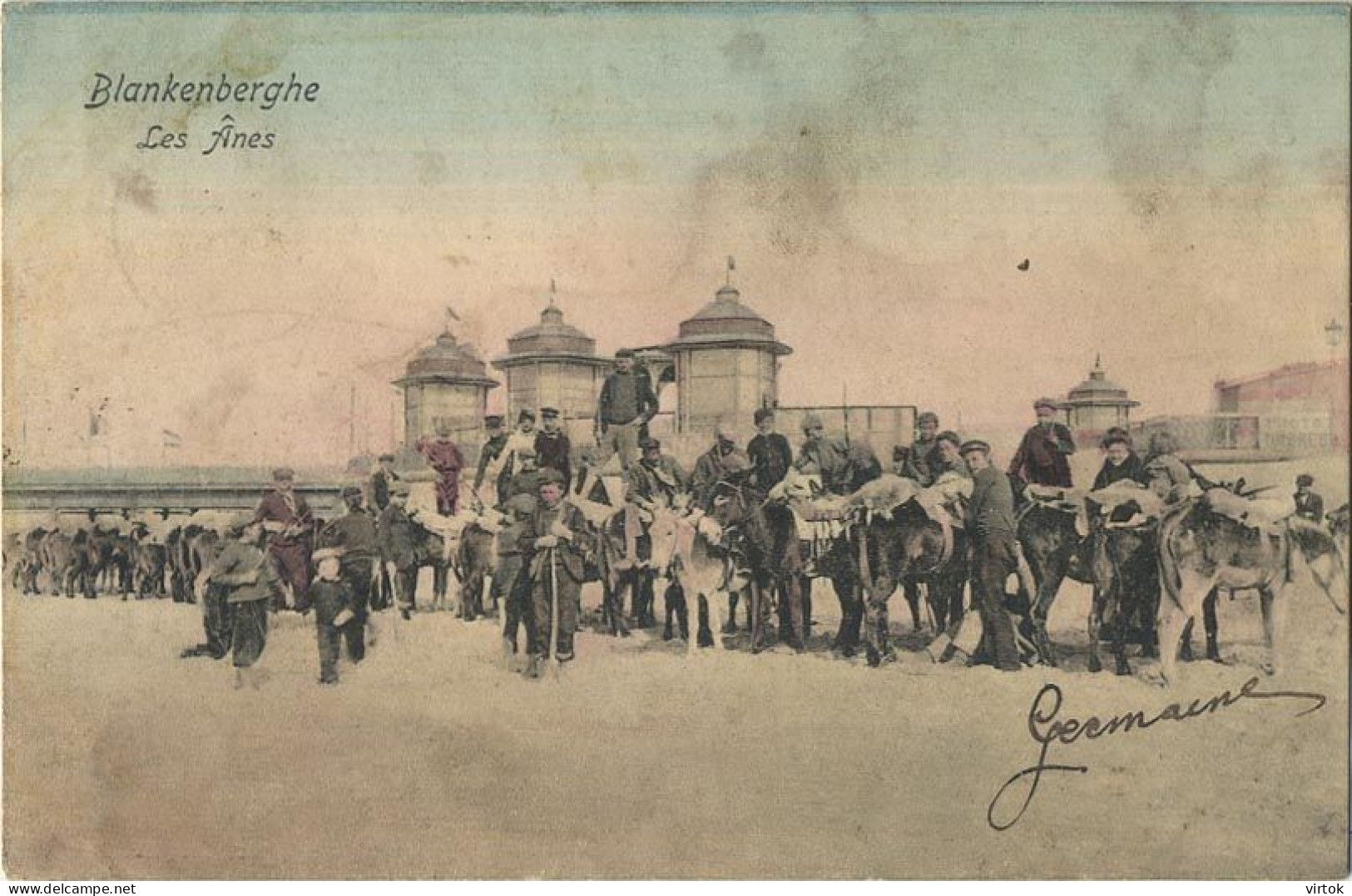 Blankenberge :  les anes    1906