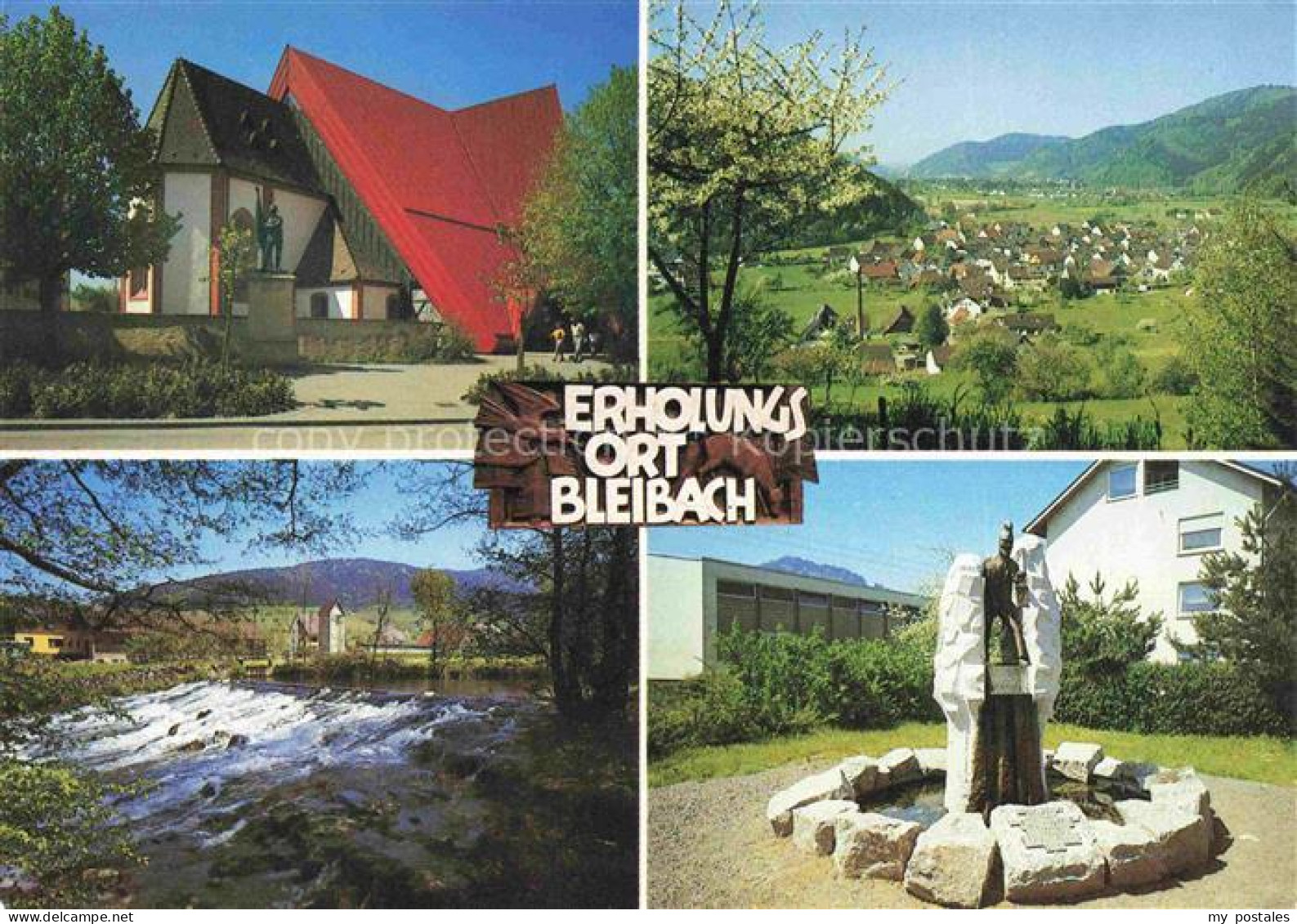Bleibach Elztal Gutach Breisgau BW Kirche Panorama Schwarzwald Fluss Statue Dorf