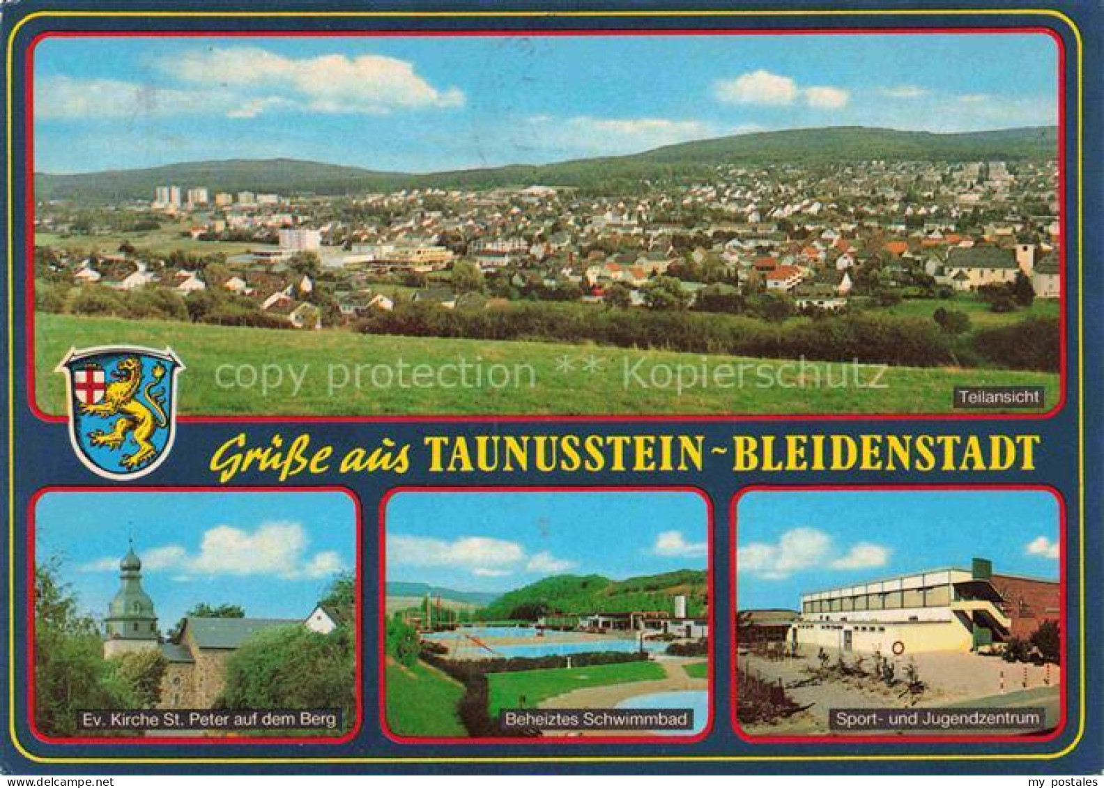 Bleidenstadt Taunusstein Hessen Panorama Ev Kirche St Peter Schwimmbad Sport und